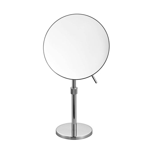 Kube Bath Aqua Rondo by Kube Bath Magnifying Mirror With Adjustable Height – Chrome - Renoz