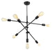 Dainolite 7 Light Pendant Black Finish - Renoz