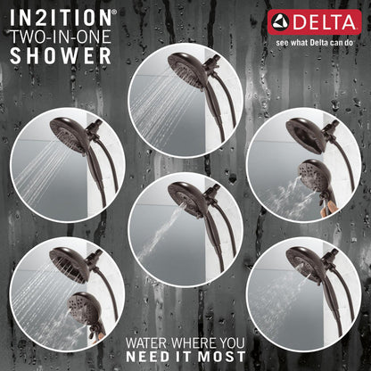 Delta H2Okinetic In2ition 5-Setting Two-in-One Shower- Venetian Bronze