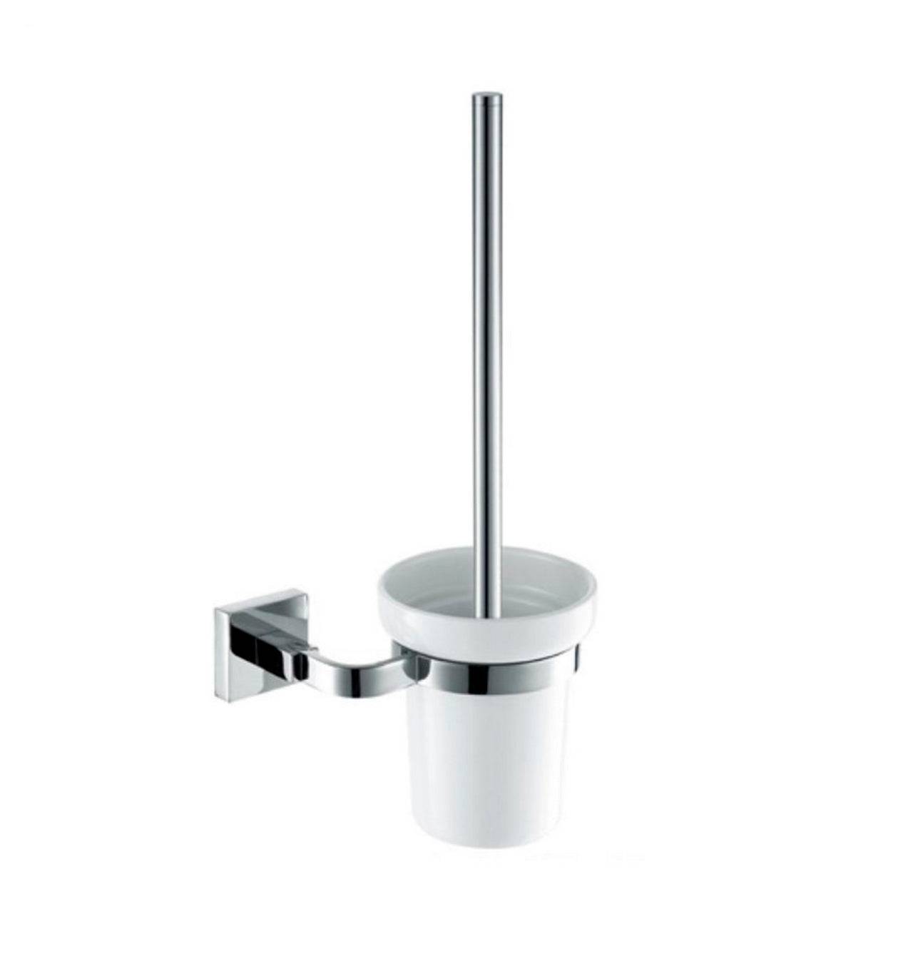 Kube Bath Aqua Squadra Wall Mounted Toilet Brush – Chrome - Renoz