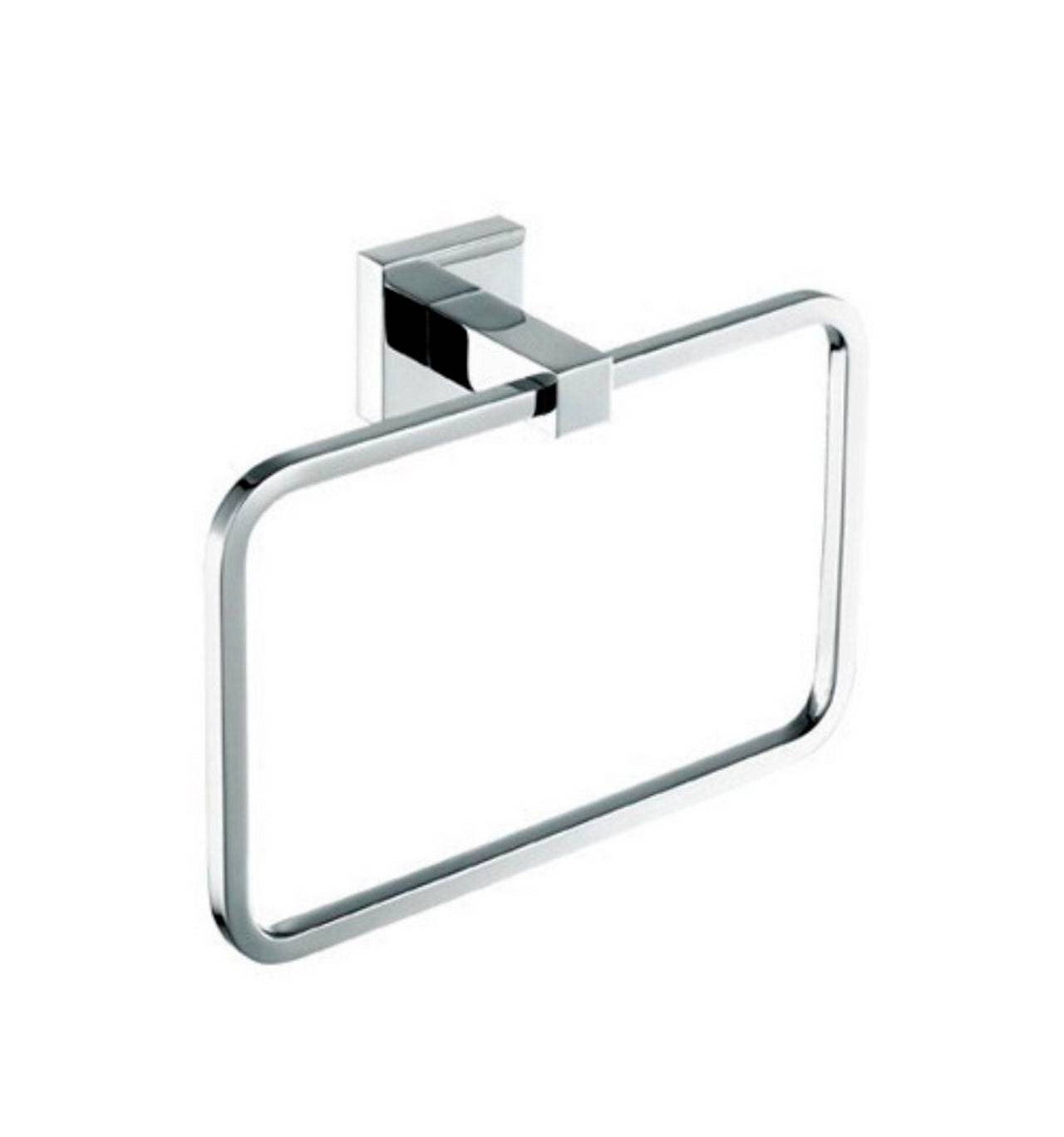 Kube Bath Aqua Piazza Towel Ring – Chrome - Renoz