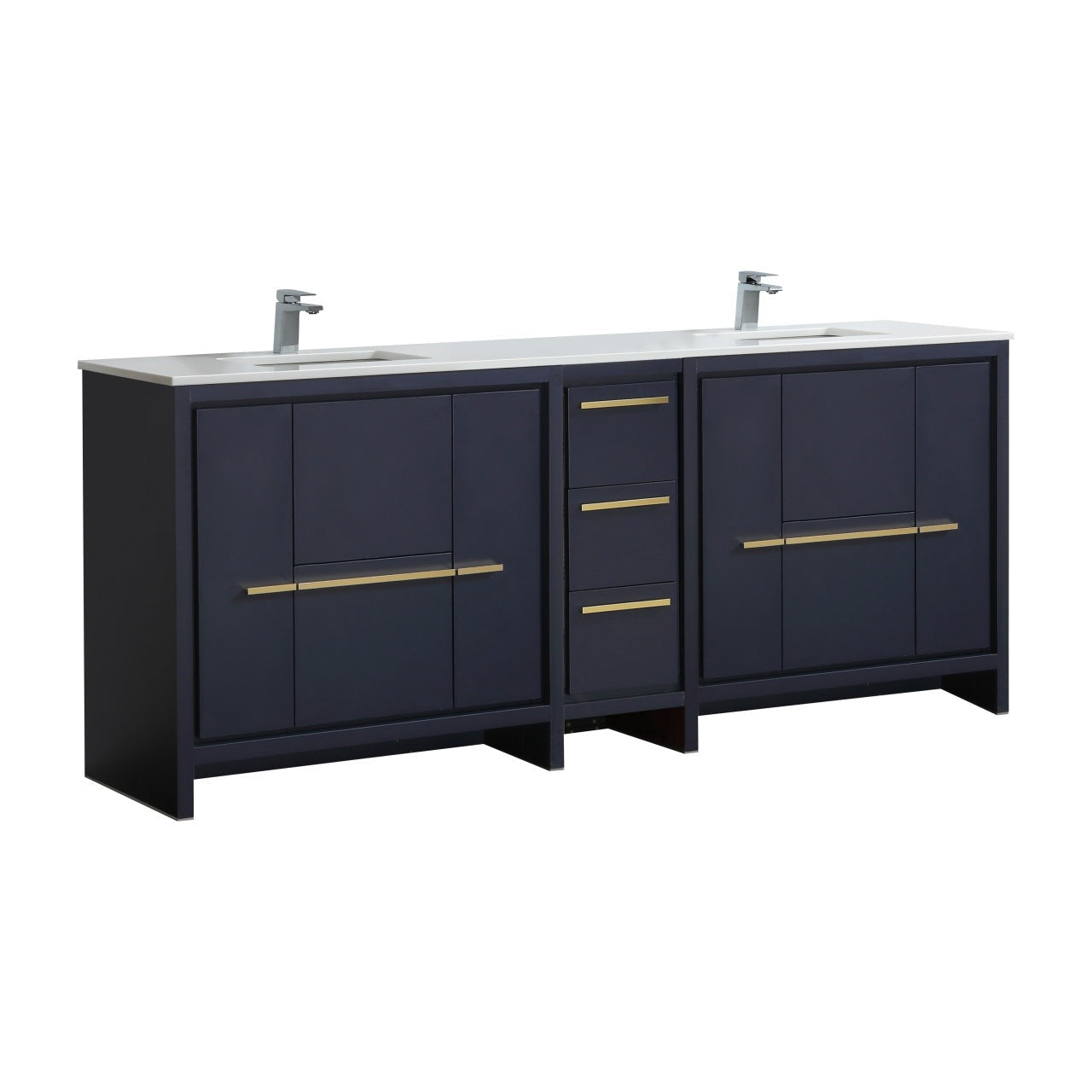 Kube Bath Dolce 84″ Modern Bathroom Vanity With Quartz Countertop