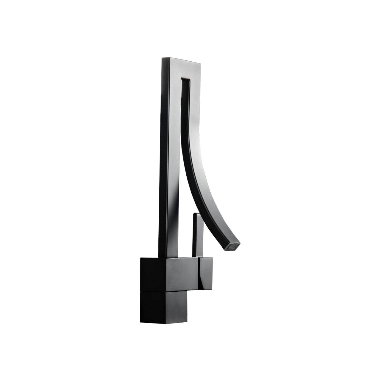 Kube Bath Aqua Elegance Single Lever Wide Spread Bathroom Vanity Faucet – Matte Black - Renoz