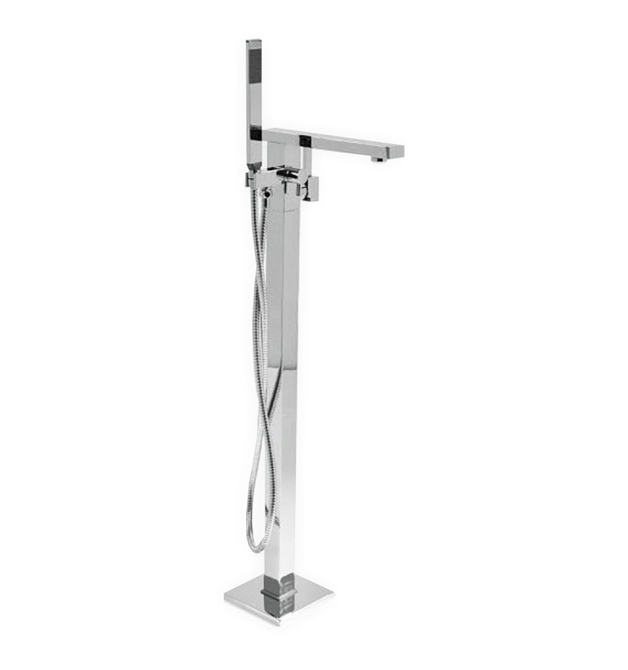 Kube Bath Aqua Squadra Floor Mounted Soaker Bathtub Faucet - AFT001 - Renoz