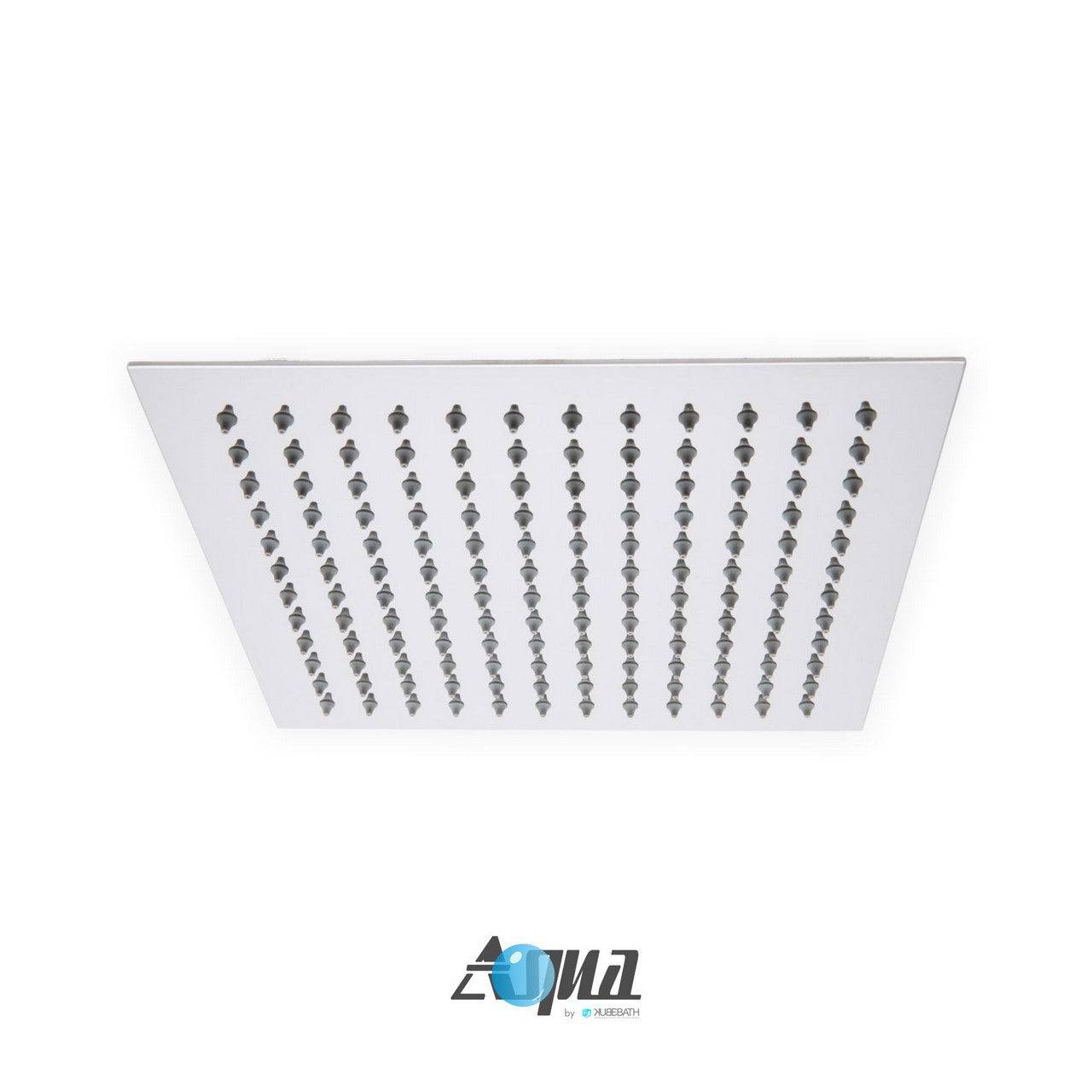 Kube Bath Aqua Piazza 12" Super Slim Square Rain Shower Head - ARS300 - Renoz