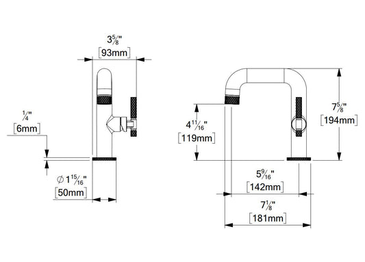 Tenzo BELLACIO -C 10 Single Hole Lavatory Faucet With Drain