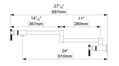 Tenzo BELLACIO-C 160 Pot Filler