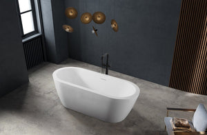 Bagno Italia Berlin 68” L x 31” W x 23” H One Piece Freestanding Bathtub BN682173