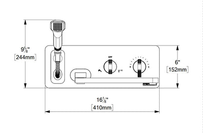 Tenzo BELLACIO-C 74 Wall Mount Tub Filler