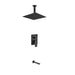 Kube Bath Aqua Piazza Black Shower Set With 12