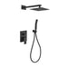 Kube Bath Aqua Piazza Black Shower Set With 8