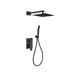 Kube Bath Aqua Piazza Black Shower Set With 12