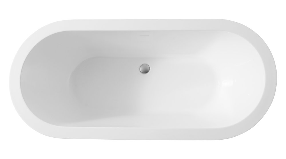 Bagno Italia Berlin 68” L x 31” W x 23” H One Piece Freestanding Bathtub BN682173