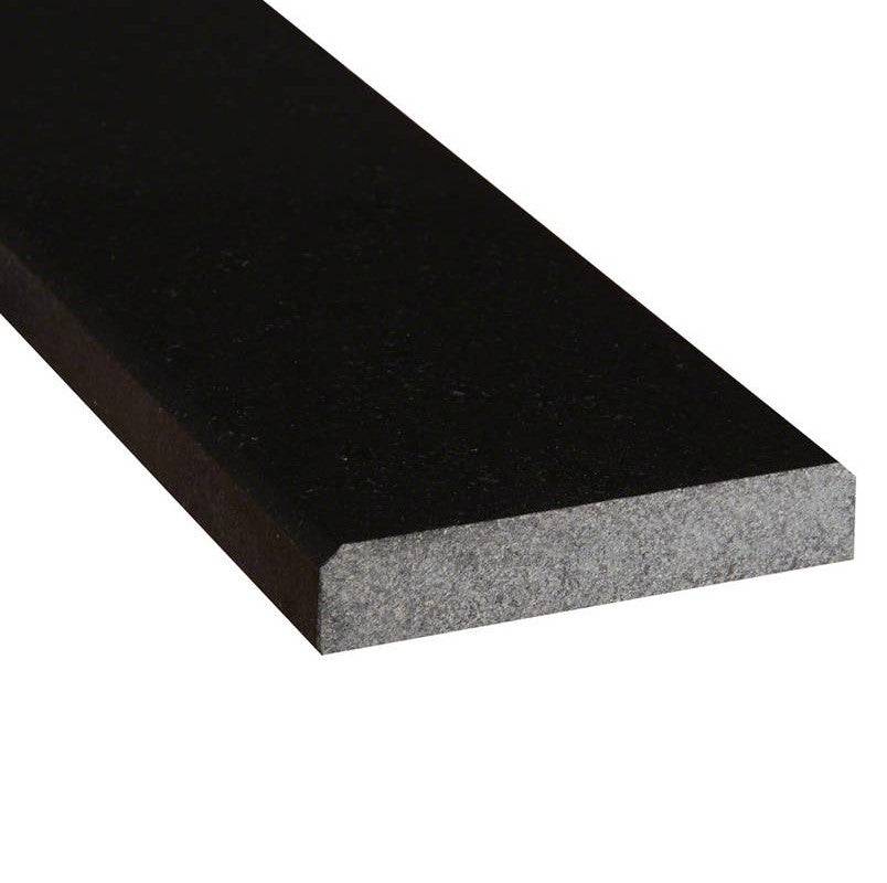 MSI Black Granite 6" x 36" x 0.75" Polished Double Beveled Threshold Sill - Renoz