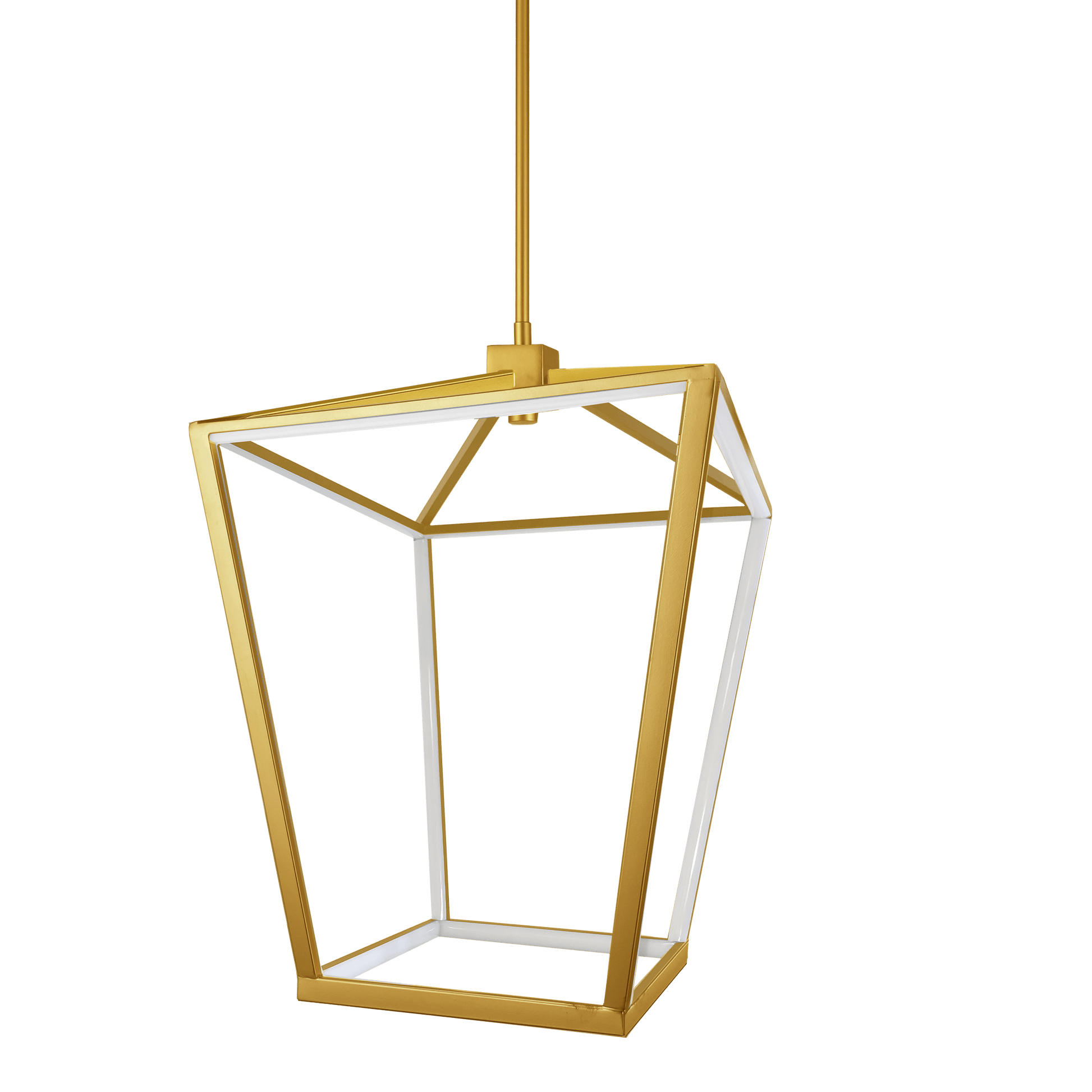 Dainolite 46W Chandelier, Aged Brass with White Diffuser - Renoz