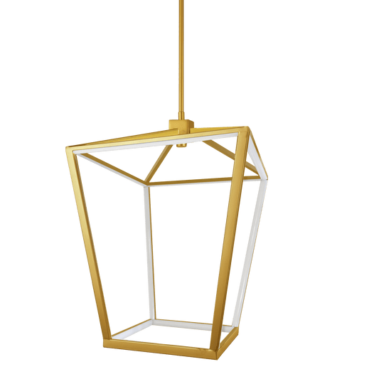 Dainolite 46W Chandelier, Aged Brass with White Diffuser - Renoz