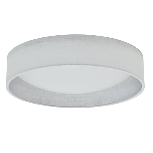 Dainolite LED Flush Mount, Satin Chrome Finish, White Shade - Renoz