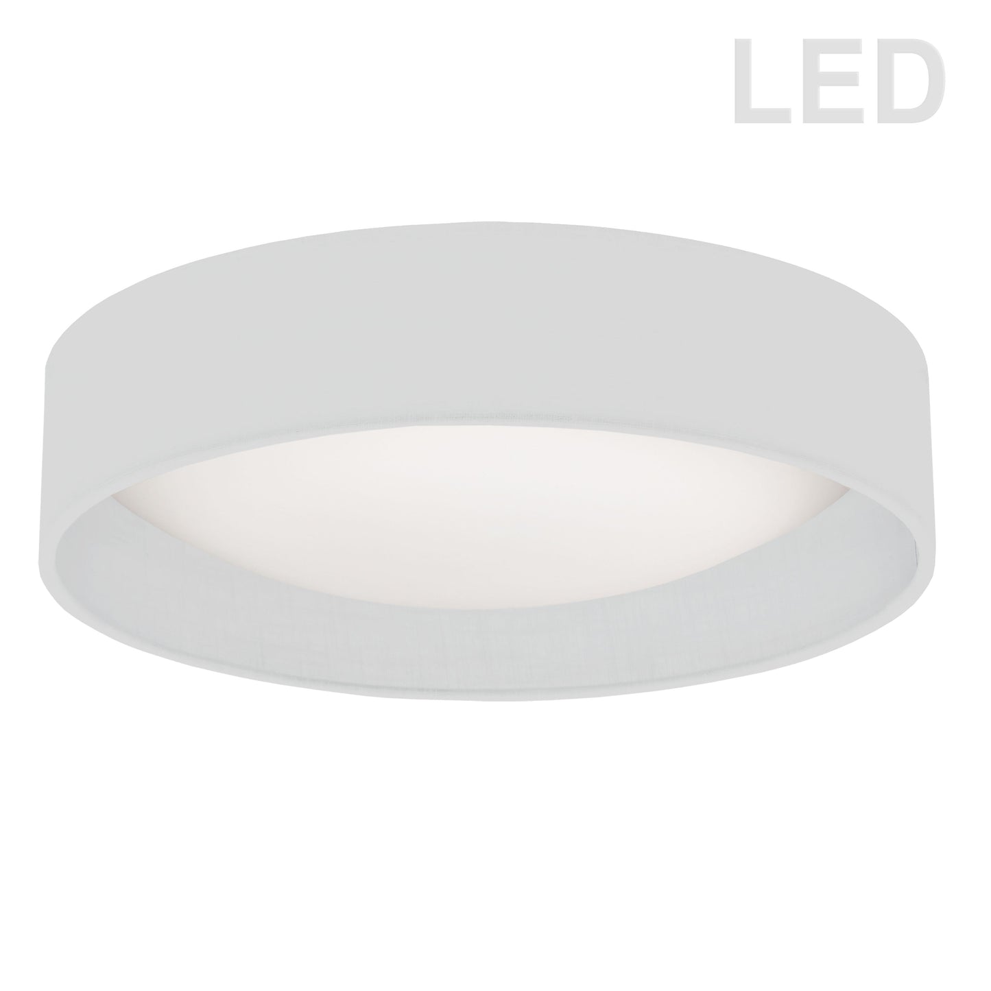 Dainolite 15" Light Flush Mount Fixture White Shade - Renoz