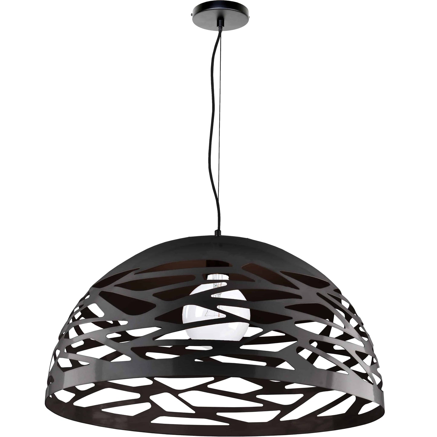 Dainolite 1 Light Pendant, Matte Black Finish - Renoz