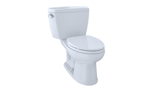 Toto Eco Drake Two Piece Toilet, 1.28GPF, 10" Rough-in, Elongated Bowl - Seat Not Included - Renoz