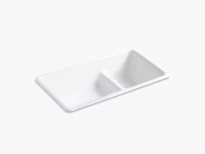 Kohler - 33" X 18-3/4" X 9-5/8" Smart Divide® Top-Mount/Undermount Large/Medium Kitchen Sink