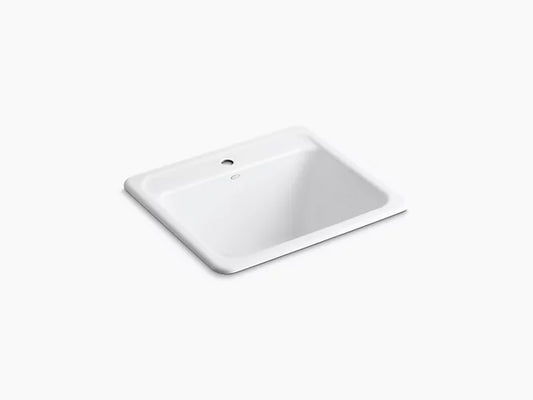 Kohler - Glen Falls Top-Mount/Undermount Utility Sink With Single Faucet Hole 25" X 22" X 13-5/8"