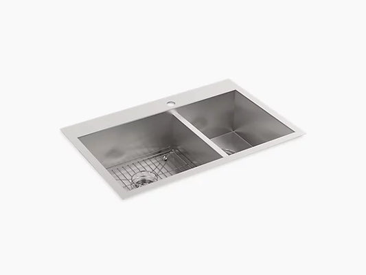 Kohler - Vault Top/Undermount Double-Bowl Kitchen Sink 33"