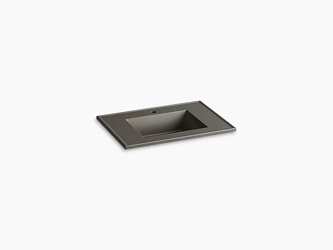 Kohler Ceramic/Impressions Rectangular Vanity-Top Bathroom Sink With Single Faucet Hole