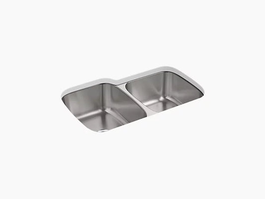 Kohler - Ballad Undermount Double-Bowl Large/Medium Kitchen Sink 31-1/2" X 20-1/2" X 9