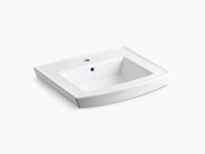 Kohler Archer Pedestal Bathroom Sink With Single Faucet Hole