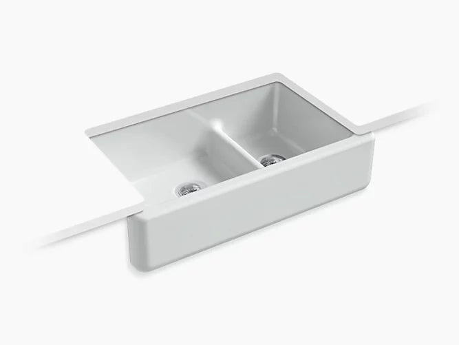 Kohler - Whitehaven Smart Divide Undermount Double-Bowl Farmhouse Kitchen Sink 35-3/4"