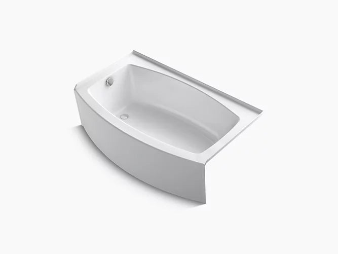 Kohler - Expanse 60" X 30" Curved Alcove Bath With Integral Flange And Left-Hand Drain