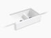 Kohler - Whitehaven Smart Divide Undermount Double-Bowl Farmhouse Kitchen Sink 35-3/4