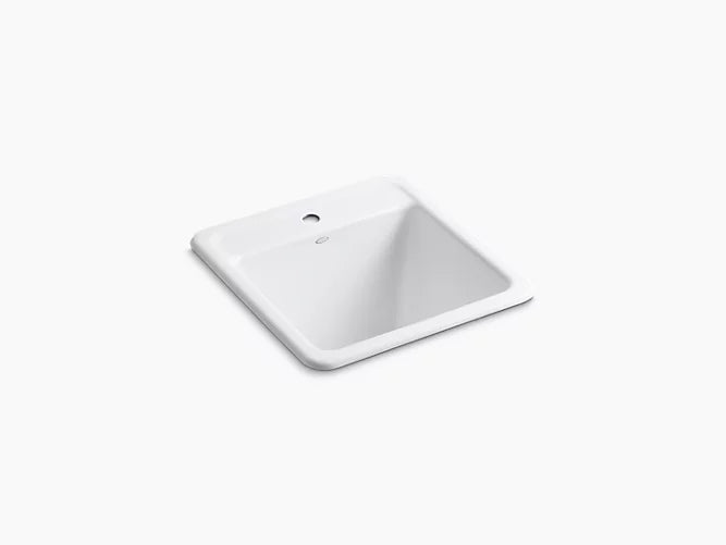 Kohler - Park Falls Top-Mount/Undermount Utility Sink With Single Faucet Hole 21" X 22" X 13-3/4"