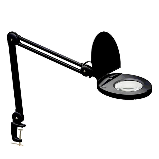 Dainolite 8W LED Magnifier Lamp, Black Finish - Renoz