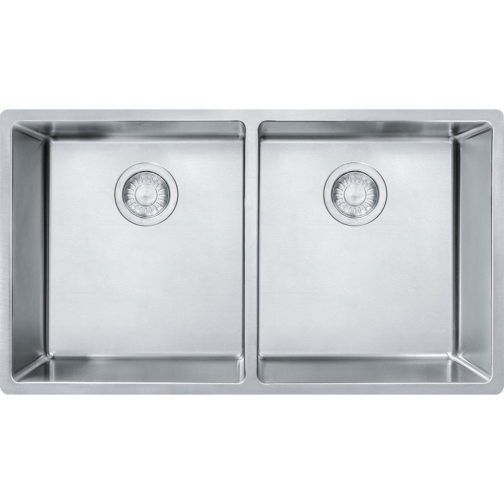 Franke Cube 31.5" x 17.75" Double Bowl Undermount Kitchen Sink Stainless Steel - Renoz