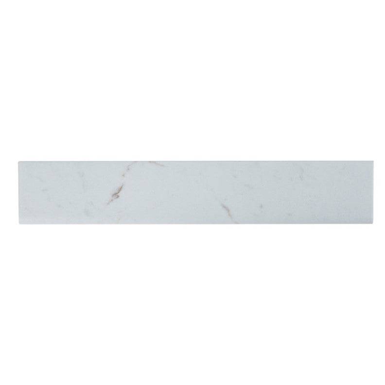 MSI Essentials White Vena Bullnose Ceramic Tile Matte 3" x 18" - Renoz