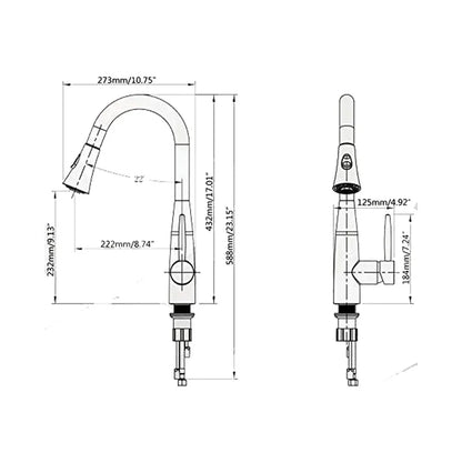 Kodaen Davison Pull-Down Dual Spray Kitchen Faucet F23113