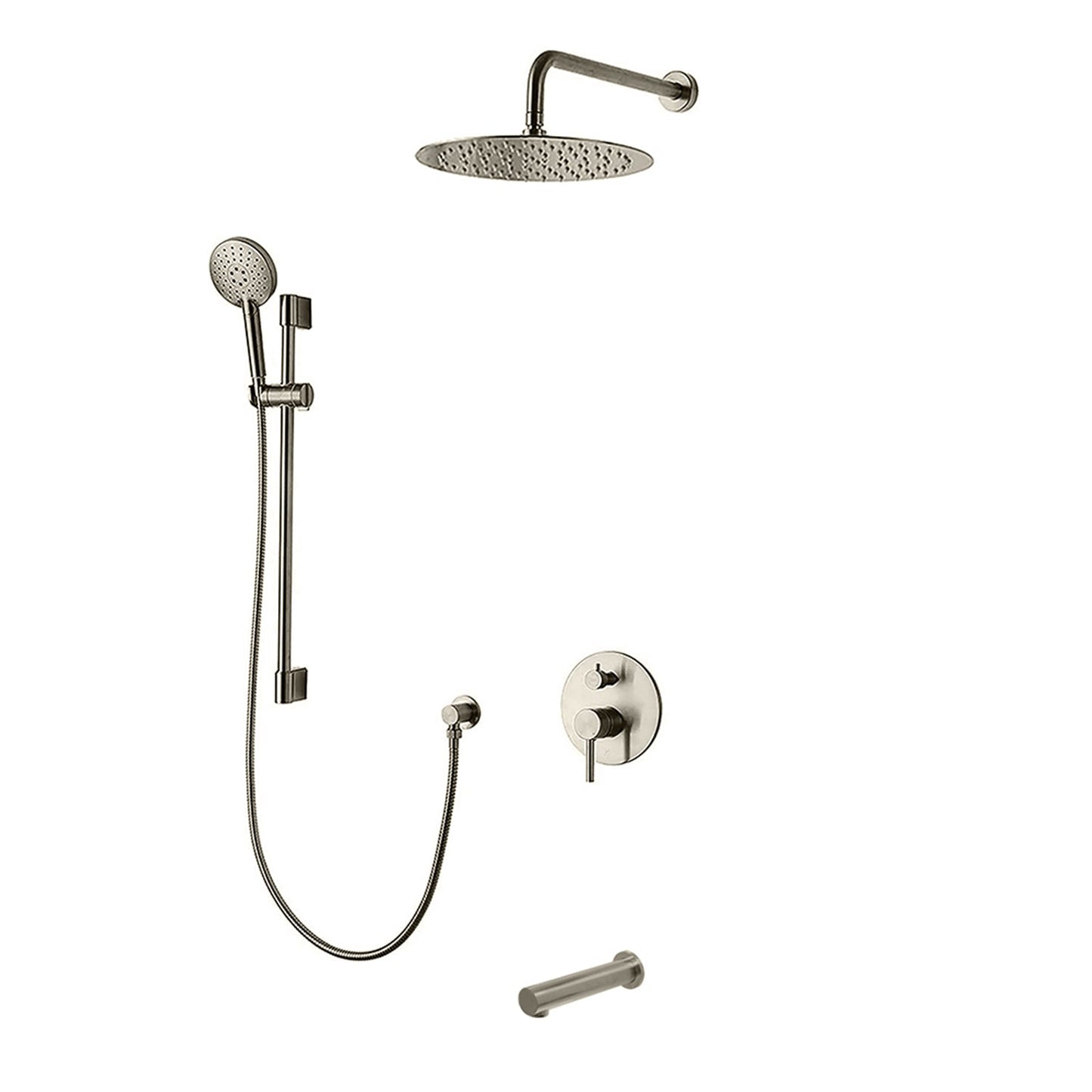 Kodaen Elegante 3 Way Pressure Balanced Shower System With 10" Shower Head And Sliding Bar  F55104