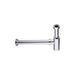 Kube Bath Space Saving P-trap in Chrome Finish - Renoz