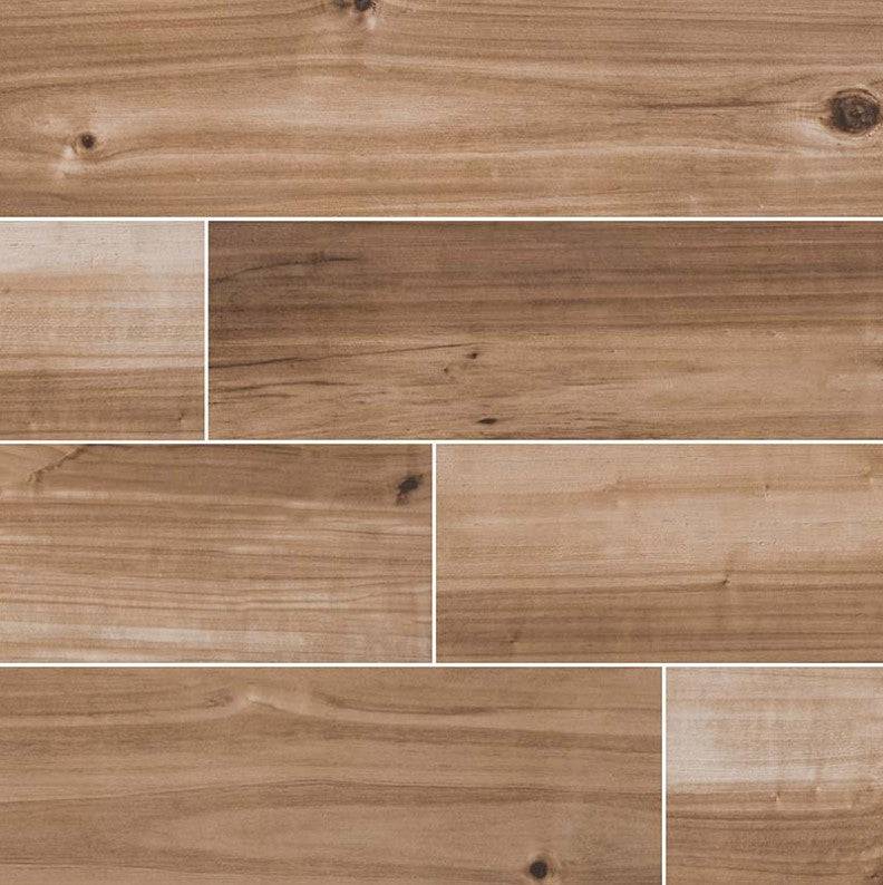 MSI Havenwood Saddle Wood Look Porcelain Tile Matte 8" x 36" - Renoz