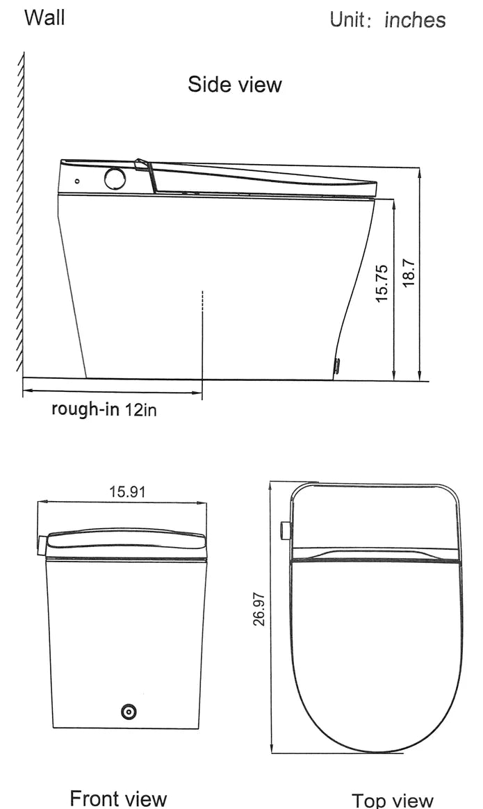 Equinox Smart Toilet All-in-one - White