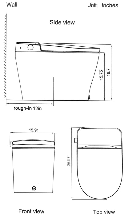 Equinox Smart Toilet All-in-one - White