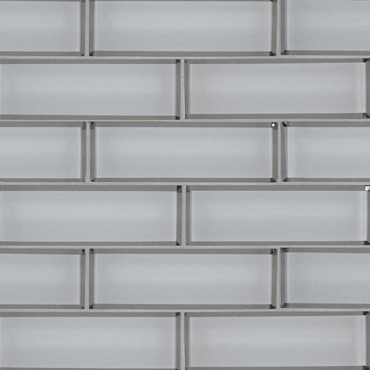 MSI Backsplash and Wall Tile Ice Bevel Subway Glass Tile 4" x 12" 8mm - Renoz