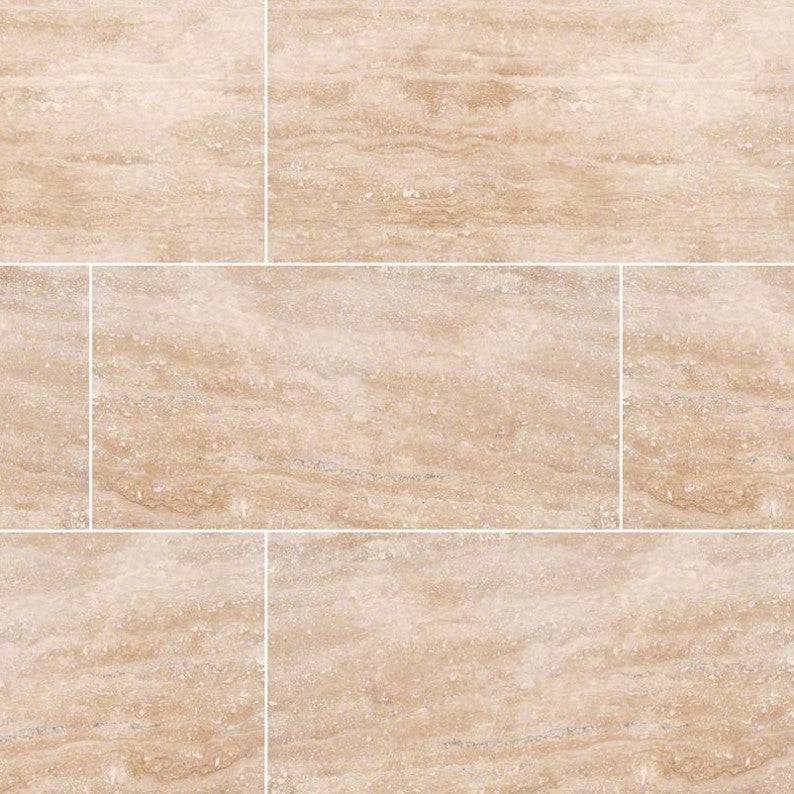 MSI Flooring Ivory Vein Cut Travertine 12" x 24" - Renoz