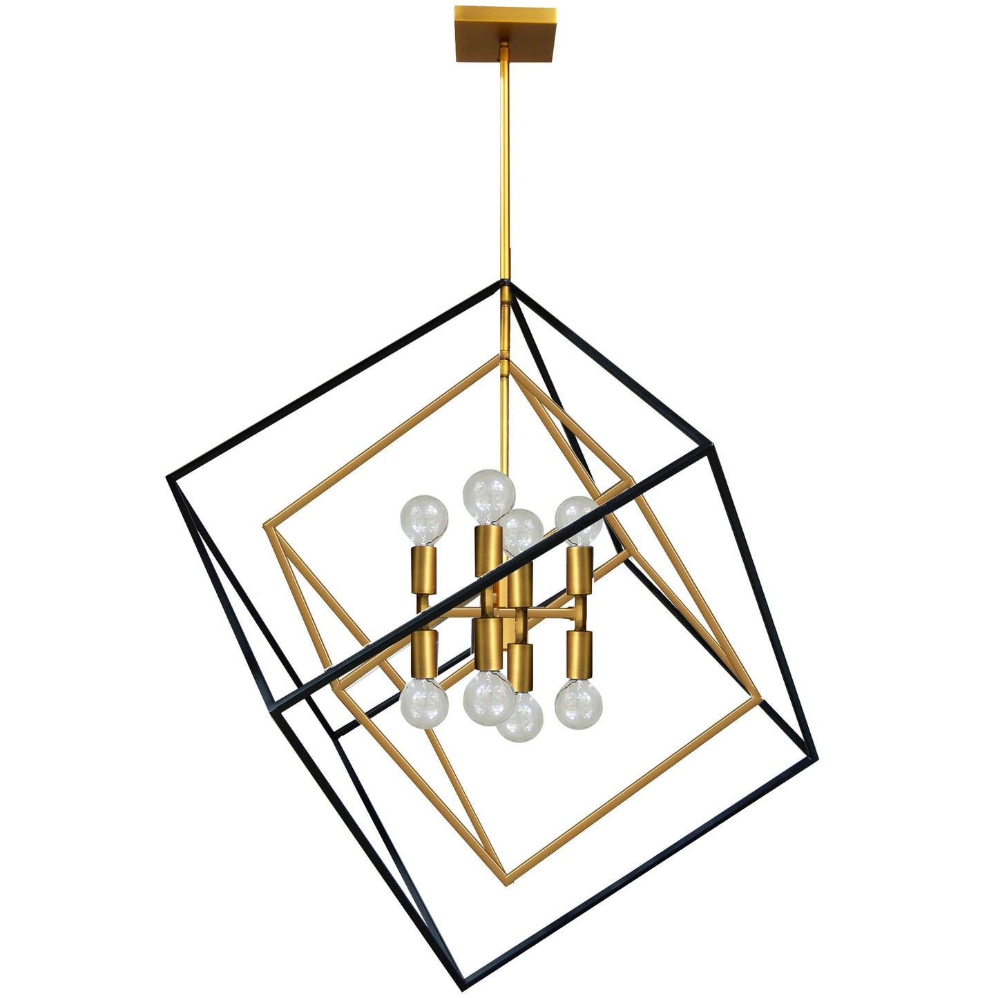 Dainolite 8-Light Pendant in Vintage Bronze/Matte Black Finish - Renoz