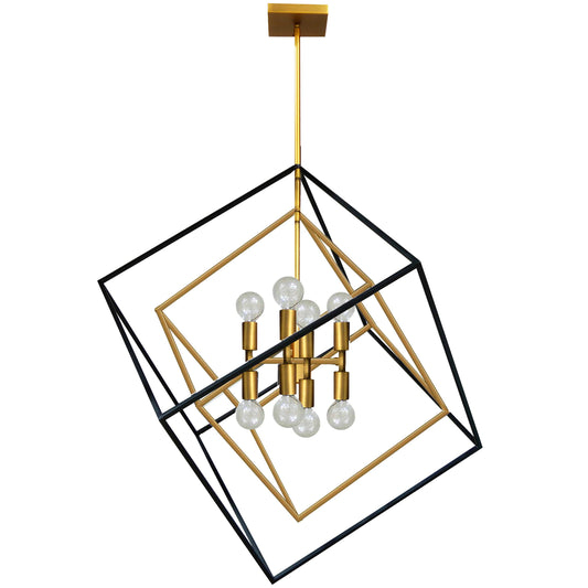 Dainolite 8-Light Pendant in Vintage Bronze/Matte Black Finish - Renoz