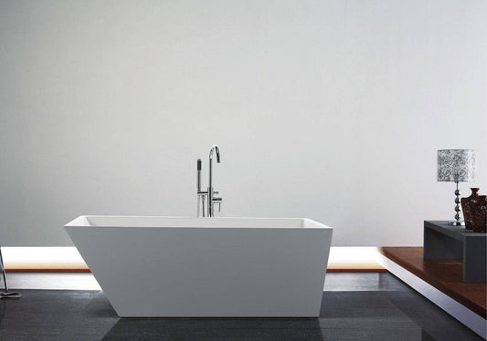 Kube Bath Obliquo 59.3″ x 29" x 24.5" Free Standing Bathtub - Renoz