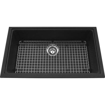 Kindred 31.56" x 18.12" Sanitized Single Bowl Undermount Kitchen Sink- Granite Onyx - Renoz