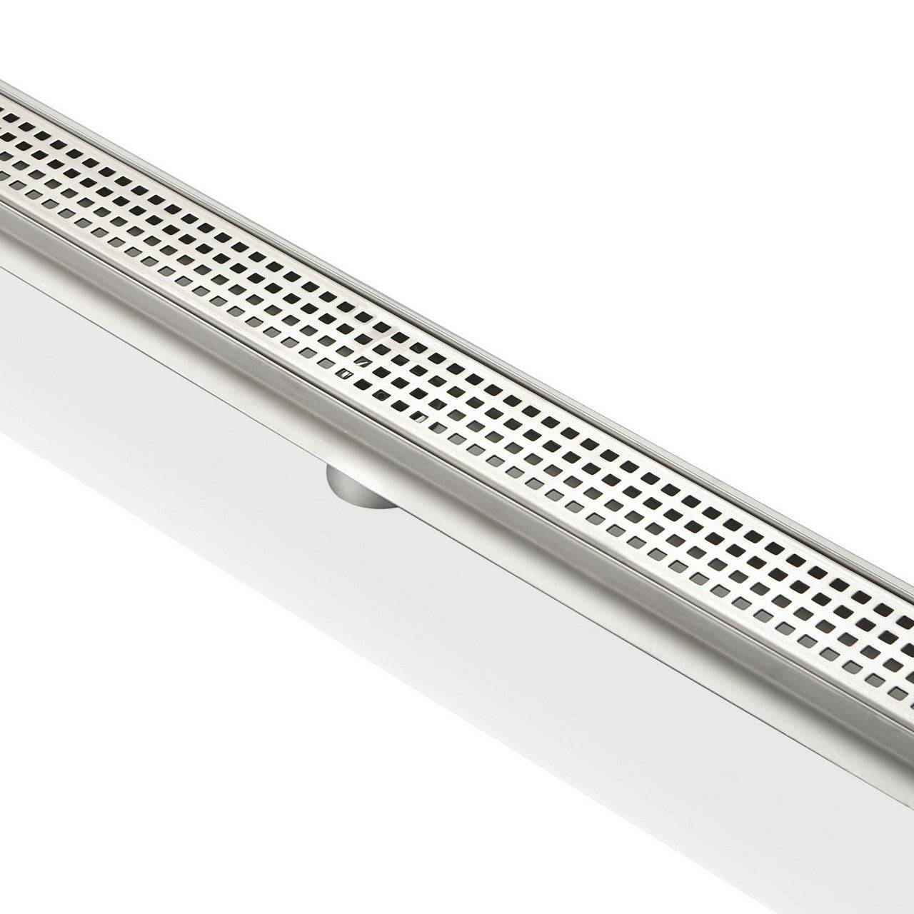 Kube Bath 36" Stainless Steel Pixel Grate Shower Drain - Renoz